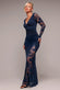 Scuba & Lace Wrap Maxi Dress DR4366