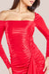 Slinky Satin One Shoulder Split Maxi Dress DR4388