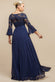 Scalloped Lace Bodice Pleated Chiffon A Line Maxi Dress DR4390