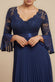 Scalloped Lace Bodice Pleated Chiffon A Line Maxi Dress DR4390