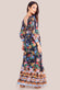 Chiffon Wrap Border Floral Print Maxi Dress DR4394