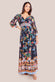 Chiffon Wrap Border Floral Print Maxi Dress DR4394