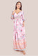 Chiffon Wrap Border Floral Print Maxi Dress DR4394