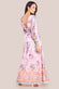 Chiffon Wrap Border Floral Print Maxi Dress DR4394
