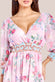 Chiffon Wrap Border Floral Print Maxi Dress DR4394
