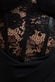 Scalloped Lace & Chiffon Winged Corset Bodice Maxi Dress DR4397