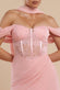 Scalloped Lace & Chiffon Winged Corset Bodice Maxi Dress DR4397