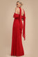Scalloped Lace & Chiffon Winged Corset Bodice Maxi Dress DR4397
