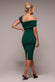 Scuba Crepe Pleated Drop Shoulder Midi Dress DR4490