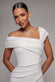 Scuba Crepe Pleated Drop Shoulder Midi Dress DR4490