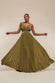 Sleeveless Pleated A Line Lurex Maxi Dress DR4494