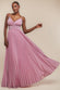 Sleeveless Pleated A Line Lurex Maxi Dress DR4494