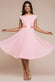 Cowl Neck Pleated A-Line Chiffon Midi Dress DR4501