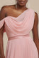 Cowl Neck One Shoulder A Line Chiffon Maxi Dress DR4506