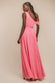 Cowl Neck One Shoulder A Line Chiffon Maxi Dress DR4506