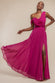 Cowl Neck One Shoulder A Line Chiffon Maxi Dress DR4506