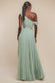 Cowl Neck One Shoulder A Line Chiffon Maxi Dress DR4506