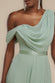 Cowl Neck One Shoulder A Line Chiffon Maxi Dress DR4506