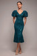 Sequin Lace Puff Sleeve Fit & Flare Midi Dress DR4508
