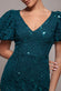 Sequin Lace Puff Sleeve Fit & Flare Midi Dress DR4508