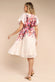 Floral Flutter Sleeve Wrap Midi Dress DR4548
