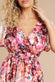 Floral Flutter Sleeve Wrap Midi Dress DR4548