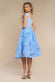 Scuba & Textured Chiffon A Line Midi Dress DR4549