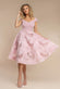 Scuba & Textured Chiffon A Line Midi Dress DR4549