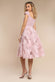 Scuba & Textured Chiffon A Line Midi Dress DR4549