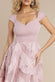 Scuba & Textured Chiffon A Line Midi Dress DR4549