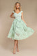 Scuba & Textured Chiffon A Line Midi Dress DR4549