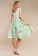 Scuba & Textured Chiffon A Line Midi Dress DR4549