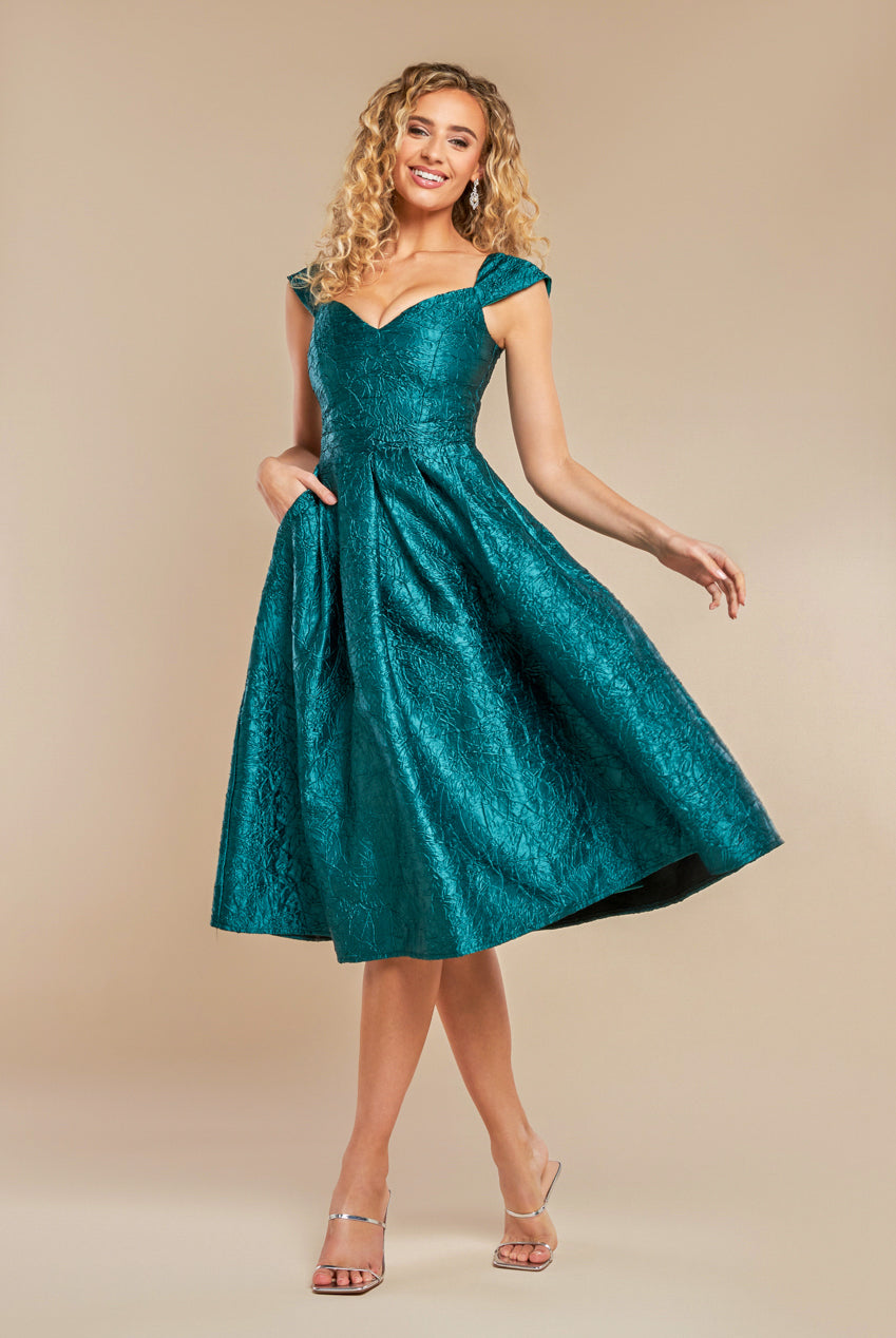 satin midi skater dress Gail Satin Cowl Neck Skater Midi Dress