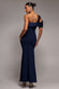 Satin Twist One Shoulder Maxi Dress DR4576QZ