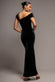 ONE SHOULDER VELVET MAXI DRESS DR4578