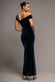 ONE SHOULDER VELVET MAXI DRESS DR4578