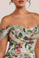 Cowl Neck Floral Print Jacquard Chiffon Maxi Dress DR4583
