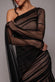 Gathered One Sleeve Angel Wing Mermaid Maxi Dress DR4593