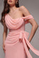 One Shoulder Cowl With Bow Detail Maxi Dress DR4606