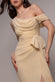 One Shoulder Cowl With Bow Detail Maxi Dress DR4606