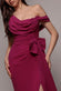 One Shoulder Cowl With Bow Detail Maxi Dress DR4606