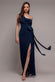 One Shoulder Cowl With Bow Detail Maxi Dress DR4606