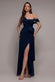 One Shoulder Cowl With Bow Detail Maxi Dress DR4606