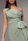 One Shoulder Cowl With Bow Detail Maxi Dress DR4606