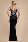 Sequin Butterfly Front Split Maxi Dress DR4609