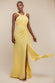Halterneck Thigh Split Chiffon Maxi Dress DR4610