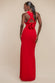 Halterneck Thigh Split Chiffon Maxi Dress DR4610