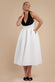Contrast Halter Neck Pleated A-Line Midaxi Dress DR4630