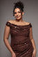 CAP SLEEVE IRIDESCENT SEQUIN COWL MAXI DRESS DR4633PLUS