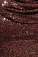 CAP SLEEVE IRIDESCENT SEQUIN COWL MAXI DRESS DR4633PLUS